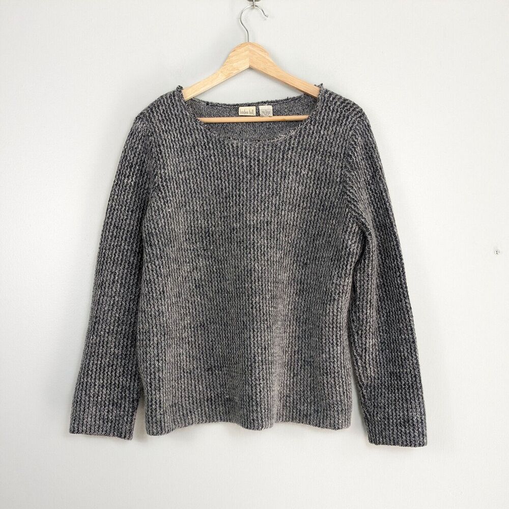 Pullover Sweater Mohair Chunky Minimalist Contemporary Neutral Capsule Gray L